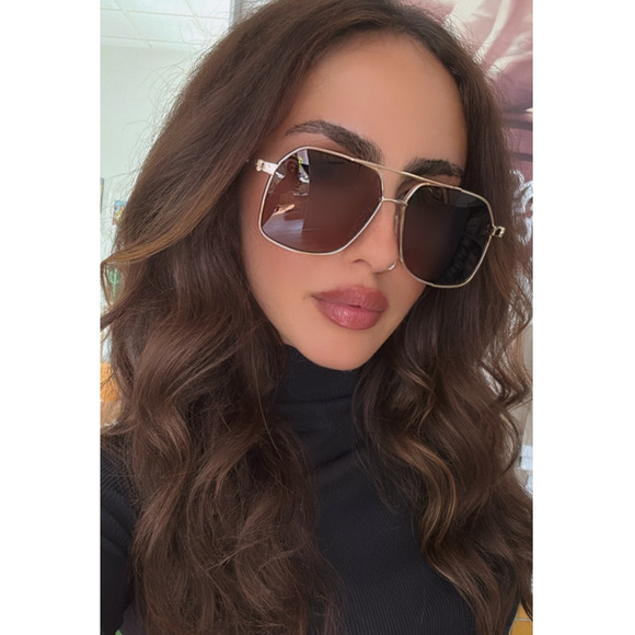 NEW Alexander McQueen AM0372S Gold Aviator Sunglasses main image 7